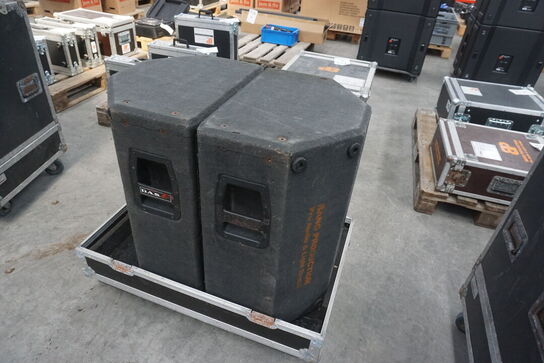 2 stk. DAS Audio ST-15 højttalere inkl. flightcase
