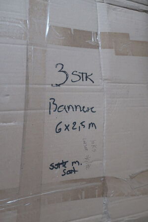 Palle med 3 stk. bannere