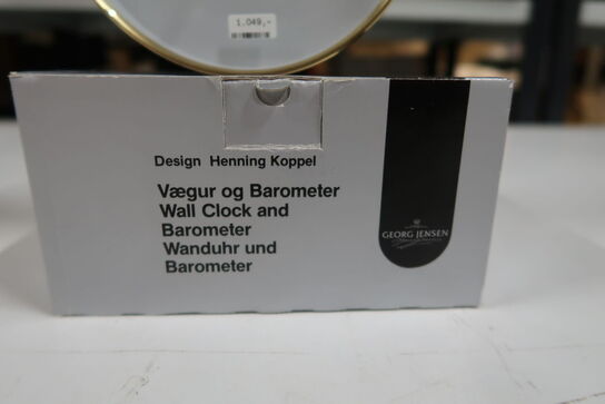 Georg Jensen Henning Koppel barometer messing/ hvid 