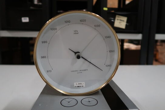 Georg Jensen Henning Koppel barometer messing/ hvid 