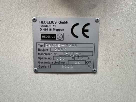 MACHINING CENTER VMC HEDELIUS CB 60 3 Axis