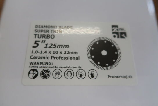 10 pcs. Diamond blades 125mm Super Thin Turbo