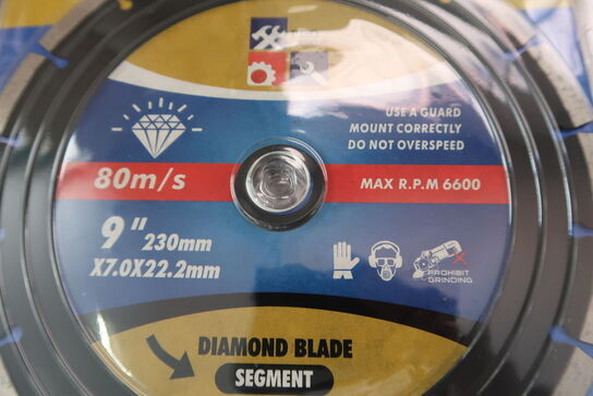 5 pieces. Diamond blades 230mm