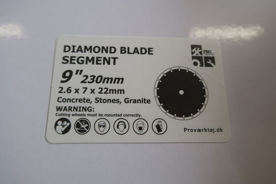 6 pieces. Diamond blades 230mm Segment