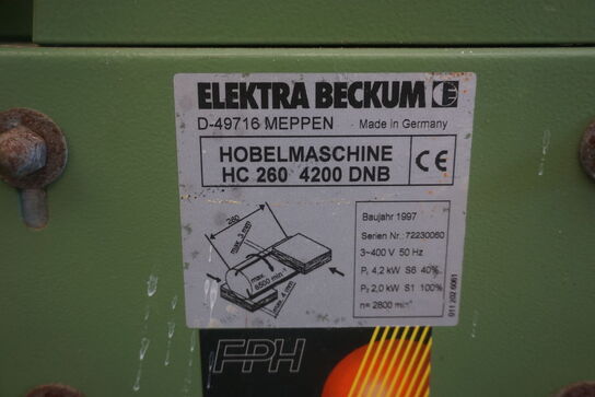 Høvl, ELEKTRA BECKUM HC 260