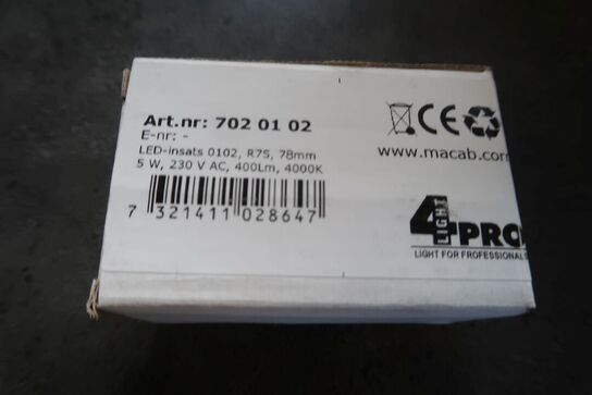 9 stk. LED-indsats rørlampe