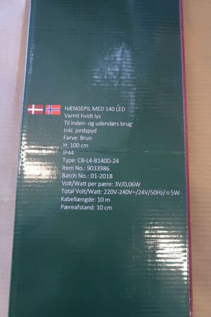 2 Hængepil m/140 LED