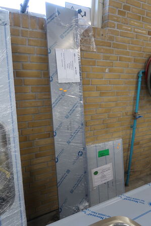 3 stk. Hylder i rustfri stål