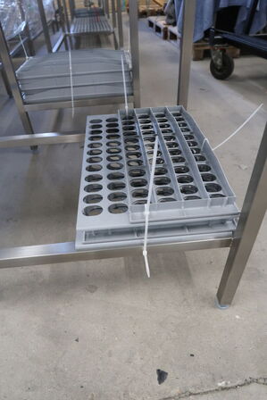 Rustfri stålbord m. vask 180x65xH90cm