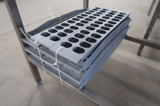 Rustfri stålbord m. vask 230x65xH90cm