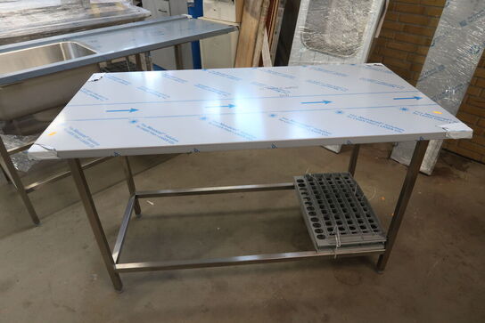 Rustfri stålbord 140x70xH90cm
