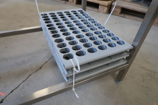 Rustfri stålbord m. bagkant 180x70xH90cm