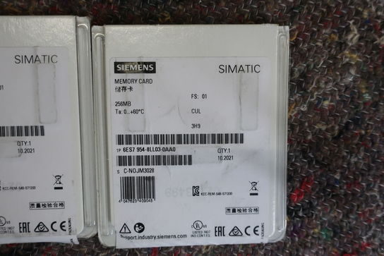 3 stk. Memory card SIEMENS SIMATIC