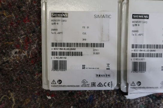 3 stk. Memory card SIEMENS SIMATIC