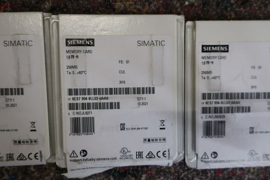 3 stk. Memory card SIEMENS SIMATIC