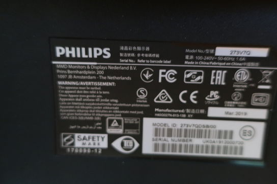 2 stk. computerskærme PHILIPS 273V7Q