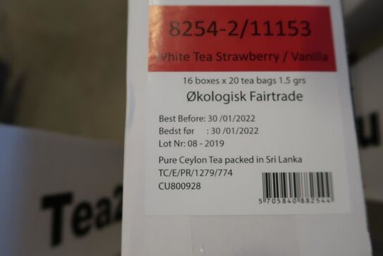 5.000 stk. Tebreve 1,5 gr. TEA2YOU White Tea Strawberry/Vanilla