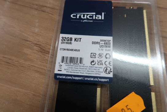 32GB (2x16) DDR5 RAM-4800 CRUCIAL