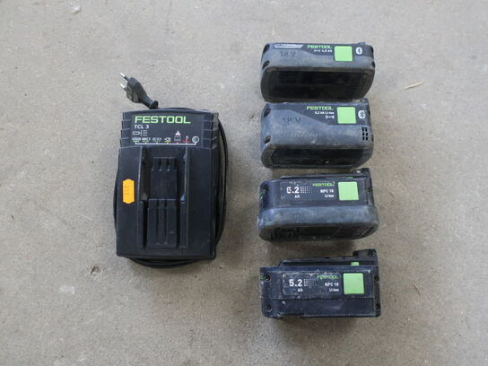 Batterier 18V + lader FESTOOL