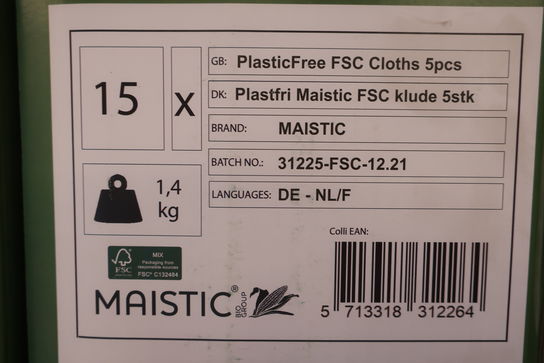 150 pakker Mikroplastfri FSC-karklude 5 stk m/print 31225-FSC-12-21