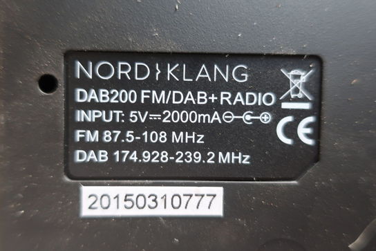 Fm/dab radio NORD KLANG DAB200