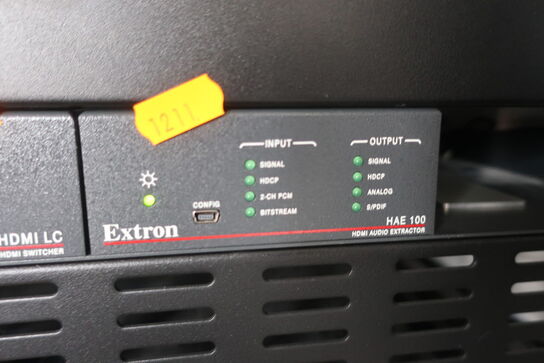 Hdmi switcher EXTRON SW4 HDMI LC, forstærker APART Concept 1 m.m.