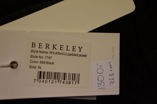 Jakke BERKELEY  STR. XL Sort 