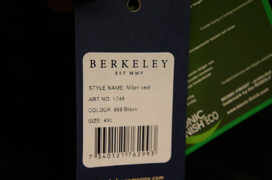 Vest BERKELEY  4XL Sort 