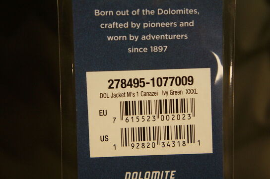 Jakke DOLOMITE  3XL Oliven 