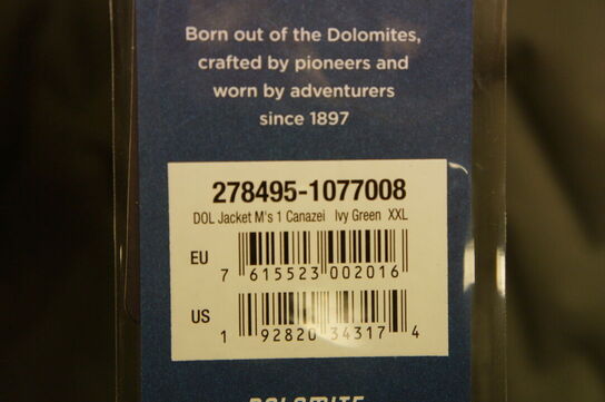 Jakke DOLOMITE  2XL Oliven 