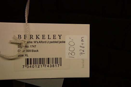 Jakke BERKELEY  STR. XL Sort 