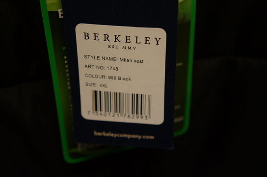 Vest BERKELEY  4XL Sort 