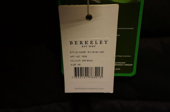 Vest BERKELEY  STR. XS Sort 