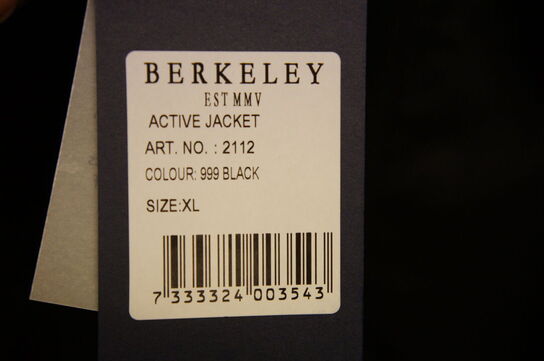 Jakke BERKELEY  XL Sort 