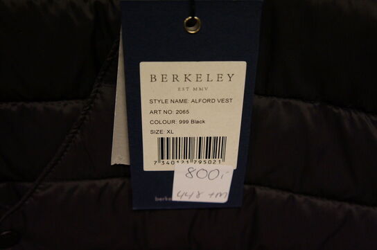 Vest BERKELEY  XL Sort 