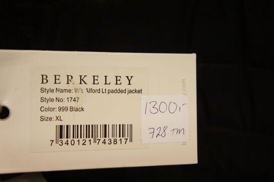 Jakke BERKELEY  STR. XL Sort 