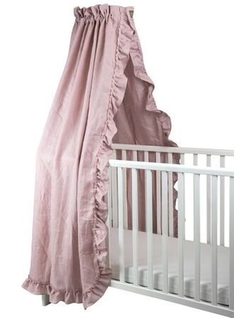 NG Baby Sengehimmel i linne/hør, Rose - 155x230 cm 