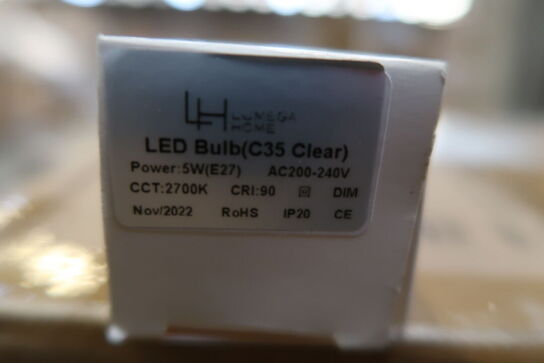 39 stk. LED pærer E27 5W (C35 Clear)