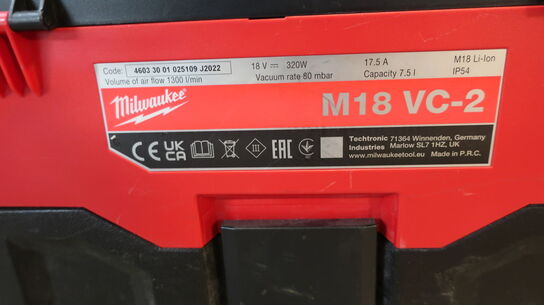 Våd/tørstøvsuger MILWAUKEE M18 VC-2