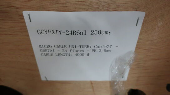 3 stk. 4000M fiberkabel - G657A1 - 24 fibers PE 3,5 mm.