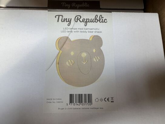 1 palle med LED-lampe med bamsemotiv, TINY REPUBLIC 