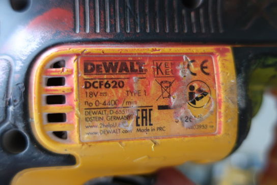 Gipsskruemaskine DEWALT u. batteri