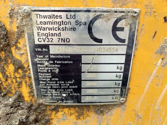 Dumper, THWAITES Hydrostatic