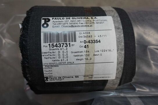 1 Stofrulle ca. 60 meter Oliveira 4908 Dark Grey