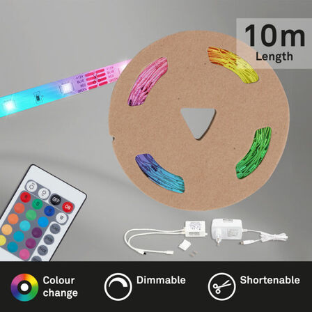 3 stk briloner rgb led Strip 10 meter med remote(ubrugt)