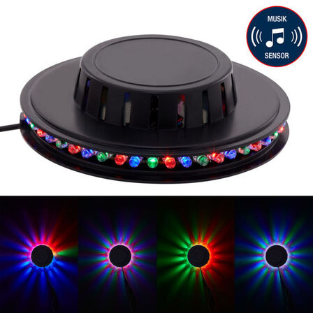 8 stk. briloner led rgb lyshjul med musik sensor(ubrugt)