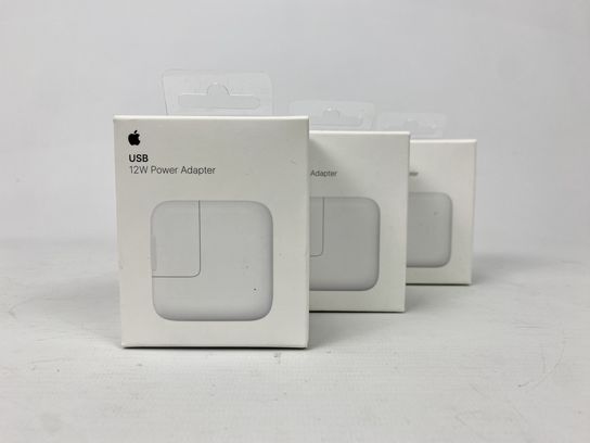 3 stk. Apple USB-strømforsyning på 12W