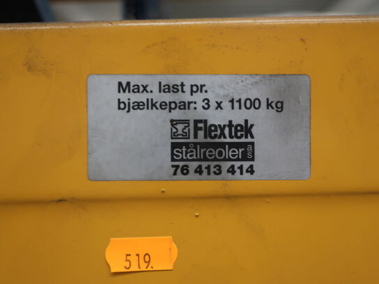 Pallet rack FLEXTEK 8 compartments (NOTE: Without contents!)