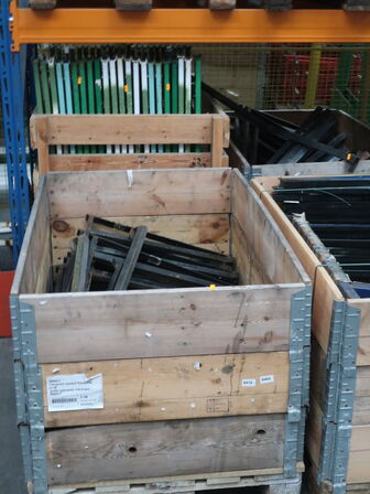 Large batch of racks for glass, mirrors, plates etc.