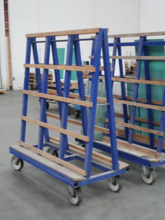 3 pcs. rolling carts for blackboards, plates, etc.